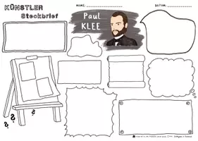 Vorschau - Mal- und Bastelvorlagen - Beeindruckende Persönlichkeiten - Künstler Steckbrief - Paul Klee - Expressionismus - Konstruktivismus - Kubismus - Primitivismus - Surrealismus, „Der Blaue Reiter“ - Seite 2