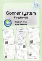 Vorschau - Unterrichtsreihen - Sonnensystem - Forscherheft - Deckblatt