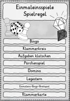 Vorschau - Spiele - Regelkarten zu den Einmaleinsspielen - Deckblatt