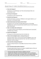 Vorschau - Arbeitsblätter - AB mit Fragen zum Thema "Bosporus" + Lösungsblatt - Seite 1