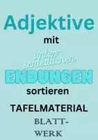 Vorschau - Präsentationen/Tafelbilder - Adjektive nach Endungen sortieren - Seite 1