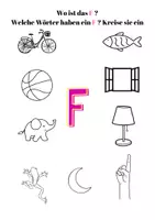 Vorschau - Arbeitsblätter - Wo ist das F? Einführung zum Buchstaben F - Seite 1