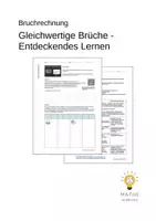 Vorschau - Stundenentwürfe - Bruchrechnung - Gleichwertige Brüche entdecken - Deckblatt