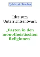 Vorschau - Stundenentwürfe - Fasten in den monotheistischen Religionen - Deckblatt