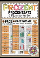 Vorschau - Aufgabenkarten - PROZENTSATZ (Prozentrechnung) - 6 Klammerkarten - Deckblatt