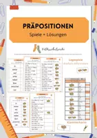 Vorschau - Stationenlernen - Lernspiele Präpositionen Ortsangaben - Deckblatt