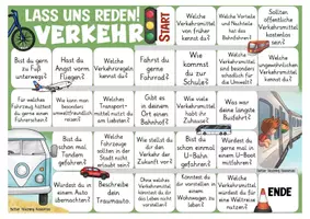 Vista previa - Juegos / Gamificación - Alemán Deutsch Verkehr Lass uns reden! Sprechen - Spiel - página 1