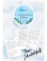 Vorschau - Test - Lernzielkontrolle Lernwörter Satzarten Verben - Deckblatt