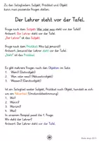 Vorschau - Arbeitsblätter - Satzglieder - Eine Aufgabensammlung für die Grundschule (26 ABs, Zeitbestimmung, Ortsbestimmung, Dativ, Akkusativ, Genitiv u.v.m.) - Seite 1