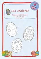 Vorschau - Arbeitsblätter - Einmaleins mit 2, 4, 5 - Rechenmalblatt Ostern - Deckblatt