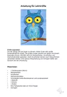 Vorschau - Mal- und Bastelvorlagen - Kunst Herbst, Eule im Nachthimmel zeichnen, Grundschule - Seite 1