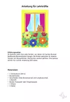 Vorschau - Mal- und Bastelvorlagen - Kunst Sommer, Fenster mit bunten Blumen, Grundschule - Seite 1