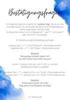 Vorschau - Poster - Grammatikmerkblatt "Bestätigungsfragen (simple present)" - Seite 1