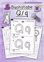 Vorschau - Arbeitsblätter - Buchstabeneinführung Buchstabe Q - 1. Klasse - Deckblatt