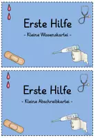 Vorschau - Arbeitsblätter - Wissenskartei/Abschreibkartei Erste Hilfe - Seite 1
