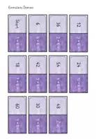 Vorschau - Spiele - Einmaleins Domino 6er-Reihe *Multiplikation - Seite 1