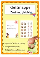 Vorschau - Fördermaterial/Inklusion - FREEBIE Klettmappe Ostern optische Differenzierung - Deckblatt