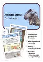Vorschau - Stundenentwürfe - Erdzeitalter Zeitstreifen - Arbeitsauftrag - Deckblatt
