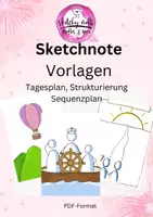 Vorschau - Poster - #happyhalloween24 Sketchnotes Strukturierung, Tagesplan, Sequenzplanung, Lernlandschaft - Deckblatt