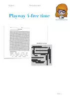 Vorschau - Arbeitsblätter - crossword puzzle for "free time " Playway Klasse 4 - Deckblatt