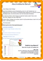 Vorschau - Fördermaterial/Inklusion - DaF/DaZ Abschreibkartei Berufe + Perfekt inklusive Selbstkontrolle - Seite 1