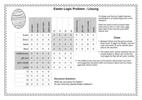Vorschau - Arbeitsblätter - Easter Logic Problem - Seite 3