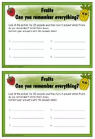 Vorschau - Spiele - Fruits - Kim-Spiel (2 Versionen und zweifach differenziert) - Seite 2
