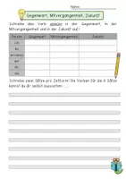 Vorschau - Arbeitsblätter - AB Zeiten - Gegenwart, Mitvergangenheit, Zukunft (FREEBIE) - Seite 1