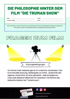 Vorschau - Arbeitsblätter - Fragen zum Film "die Truman Show" - Einstieg in die Philosophie - Deckblatt
