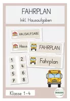 Vorschau - Mal- und Bastelvorlagen - Fahrplan Visualisierung Stundentransparenz beige - Deckblatt