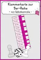 Vorschau - Spiele - Einmaleins Klammerkarte 9er-Reihe*Multiplikation - Deckblatt