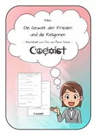 Vorschau - Arbeitsblätter - Film: Die Gewalt, der Frieden und die Religionen*AB*Vertretung*Ethik - Deckblatt