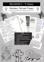 Vorschau - Stundenentwürfe - Unterrichtsreihe: Sterben, Tod und Trauer (Kl. Dachs,Lazarus) - Deckblatt