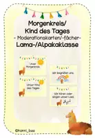 Vorschau - Bildkarten - Morgenkreis/ Kind des Tages Lamaklasse/Alpakaklasse - Deckblatt