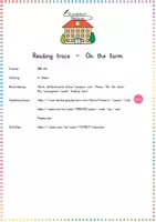 Vorschau - Arbeitsblätter - Reading trace - On the farm, 3fach differenziert - Seite 1