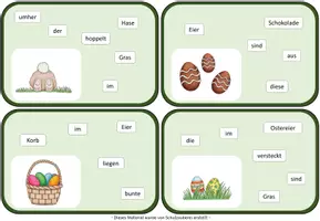 Vorschau - Arbeitsblätter - Kleines Oster-Materialpaket Deutsch - Ostern - Seite 1