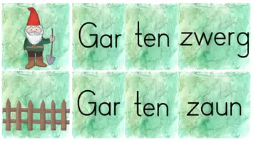 Vorschau - Bildkarten - Bild-Silben Legematerial - Frühling - Seite 1