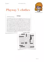 Vorschau - Arbeitsblätter - crossword puzzle for "clothes" Playway Klasse 3 - Deckblatt