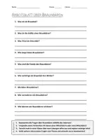 Vorschau - Arbeitsblätter - AB mit Fragen zum Thema "Braunbär" + Lösungsblatt - Deckblatt
