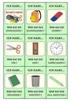 Vorschau - Spiele - In der Schule – Ich habe... Wer hat...? – Deutsch/DaZ/DaF - Seite 1