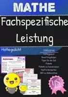 Vorschau - Arbeitsblätter - Mathe - Gedichtvortrag Fachspezifische Leistung / Besondere Lernaufgabe - Deckblatt