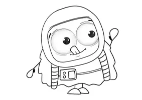 Vorschau - Mal- und Bastelvorlagen - Knuffies „Go Space“ Cliparts Set - Seite 3