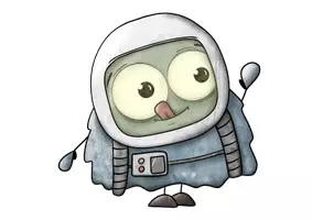 Vorschau - Mal- und Bastelvorlagen - Knuffies „Go Space“ Cliparts Set - Seite 2