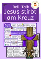 Vorschau - Arbeitsblätter - Jesus stirbt am Kreuz : Reli-Talk - Plauderbrettspiel zur Kreuzigung - Deckblatt