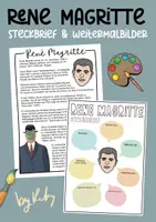 Vorschau - Arbeitsblätter - René Magritte - Künstler Steckbrief für den Kunstunterricht - Deckblatt