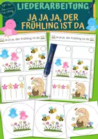 Vorschau - Fördermaterial/Inklusion - Liederarbeitung: Ja ja ja, der Frühling ist da - Deckblatt