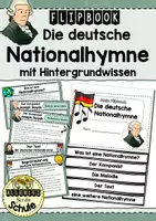 Vorschau - Unterrichtsreihen - Die deutsche Nationalhymne Flipbook mit Infokartei - ideal zur Fußball WM 2026 - Deckblatt