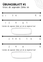 Vorschau - Arbeitsblätter - Zahlenstrahl: Gerade und ungerade Zahlen - 1. Klasse Mathematik (3 Übungsblätter) - Seite 1