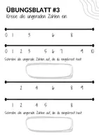 Vorschau - Arbeitsblätter - Zahlenstrahl: Gerade und ungerade Zahlen - 1. Klasse Mathematik (3 Übungsblätter) - Seite 3