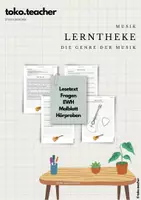 Vorschau - Unterrichtsreihen - Lerntheke - Musikgenre "Von der Popmusik bis zur Klassik" - Deckblatt